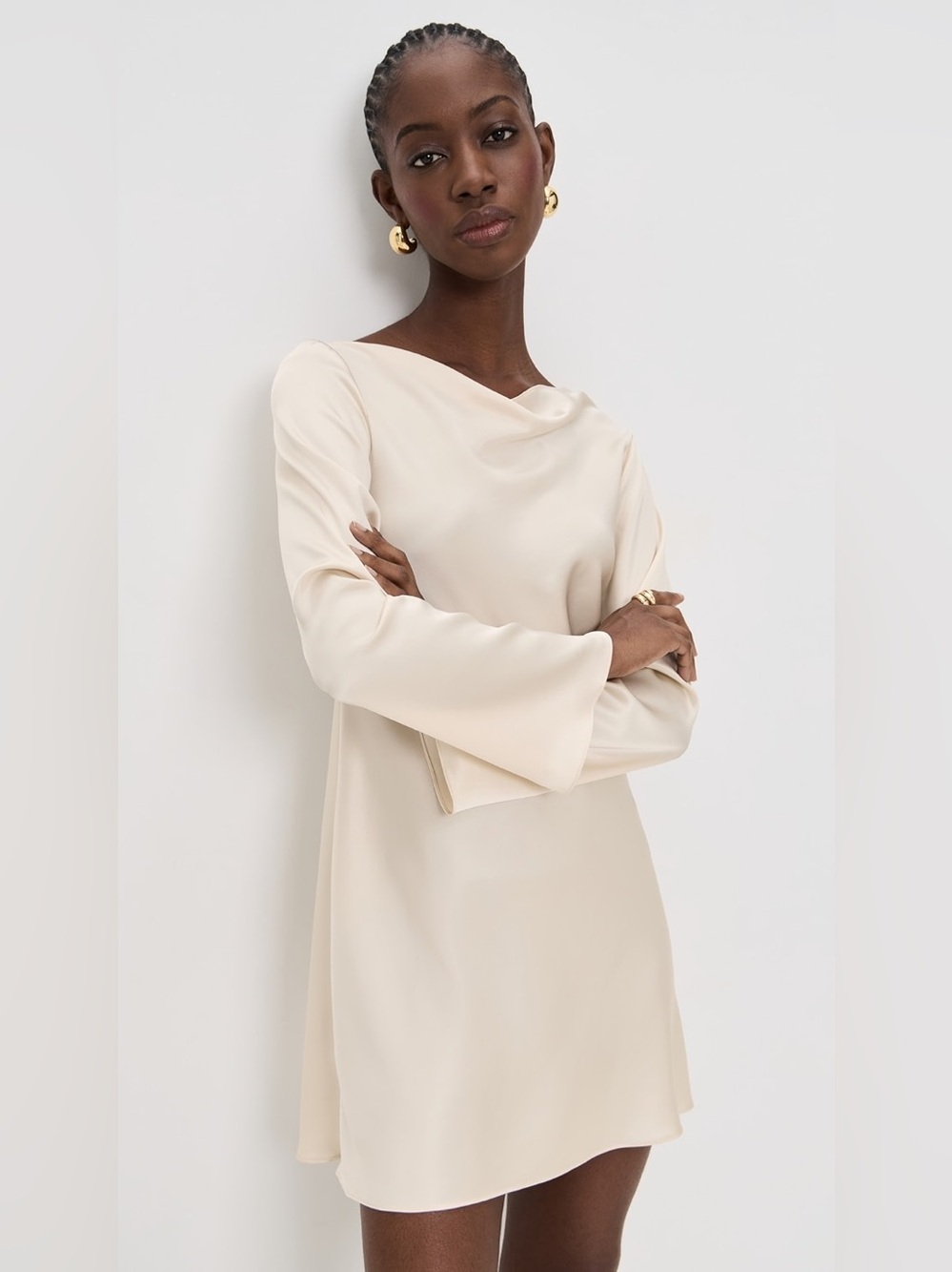 Reformation Pike Satin Dress